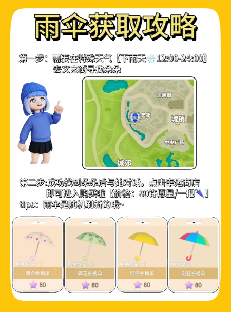 心动小镇雨伞在哪里怎么获得