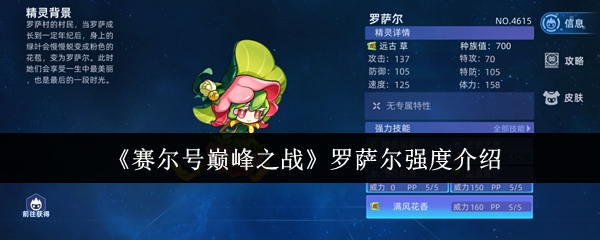 罗萨尔在赛尔巅峰之战中的实力如何?