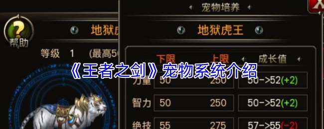 宠物系统介绍