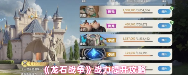 如何提高龙石战争的战斗力