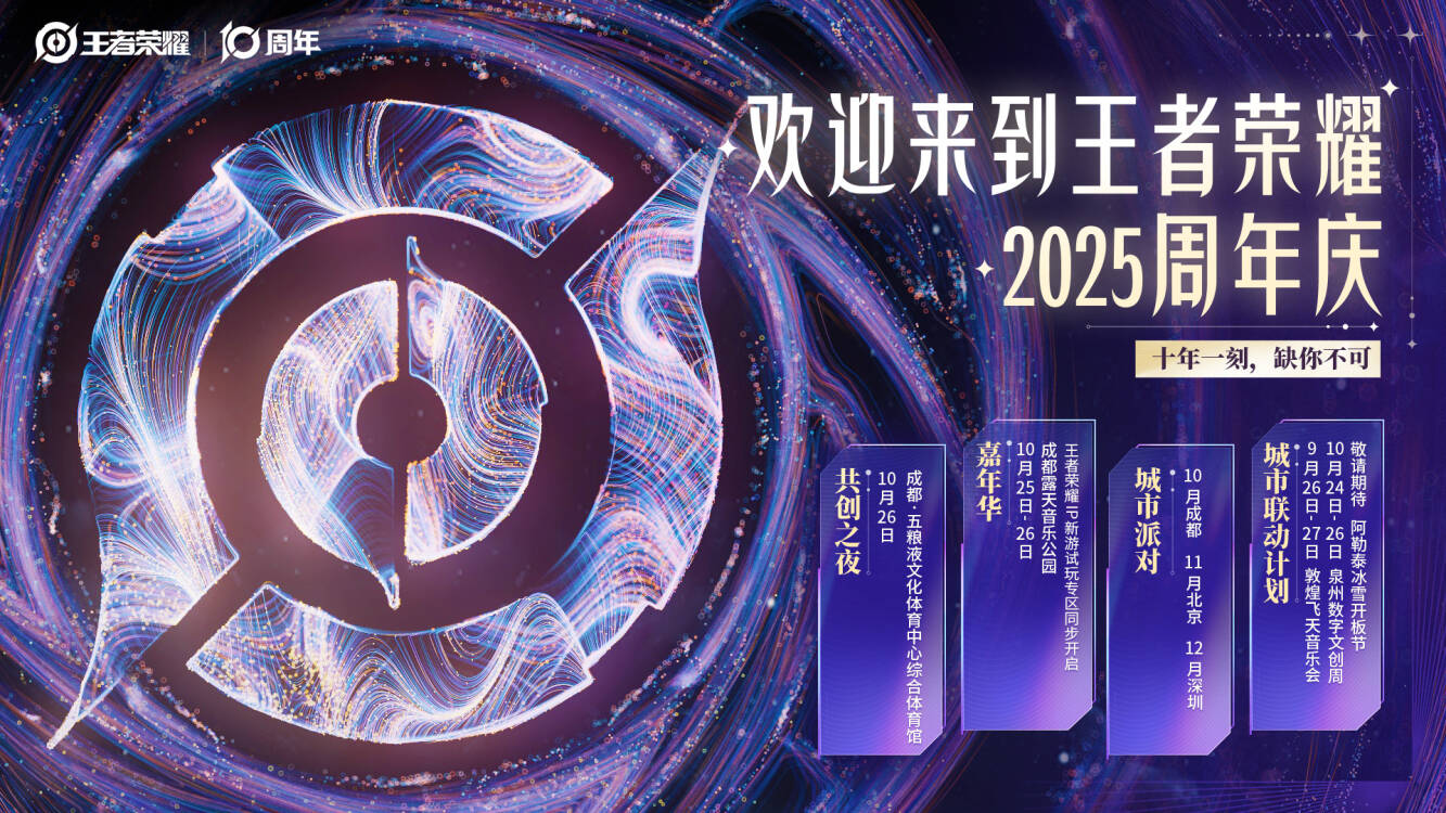 王者荣耀十周年嘉年华在成都启幕，携手成都文旅共启城市派对狂欢