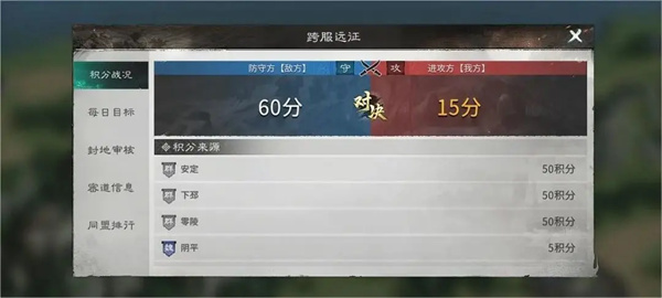 三国天下归心跨服远征玩法机制一览