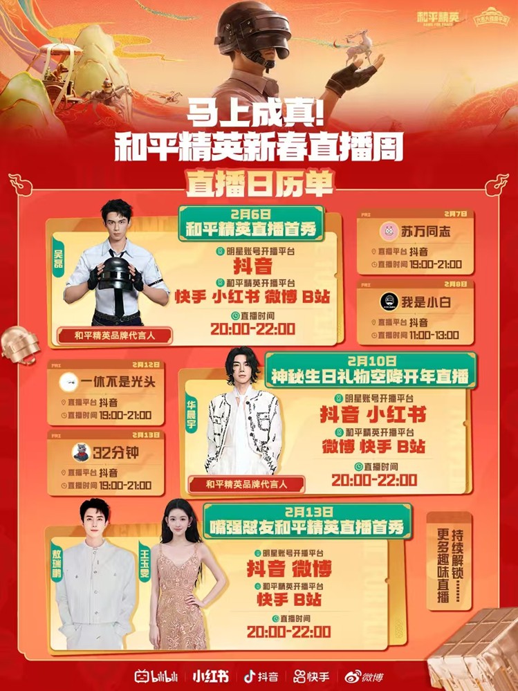 稳稳制霸新春榜单！超过8000万日活的春节超级射击社交场“和平精英”，实力持久战是验证玩家认可度的金牌。